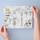 メニュー価格リスト レストラン バー カフェ マーブル チラシ (手)