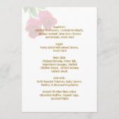 メニュー招待状を結婚している2匹の赤いバラ メニュー (裏面)