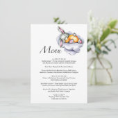 メニュー水の色の小さなバニー赤ちゃんシャワー エンクロージャーカード (スタンド正面)