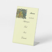 メニュー水の色の紅葉と果実 台座サイン (正面)