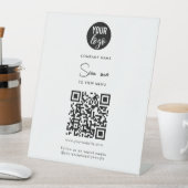 メニュー注文のQRコードを表示するためにスキャン 台座サイン (インサイチュ)