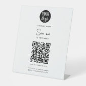 メニュー注文のQRコードを表示するためにスキャン 台座サイン (正面)