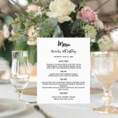 メニュー白い黒のカスタムパーティー色