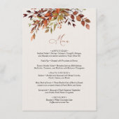 メニュー秋スクリプト結婚季節 エンクロージャーカード (正面)