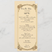 メニュー結婚式、メニュー会合、素晴らしいGatsbyのアイボリー、金ゴールド メニュー (正面/裏面)