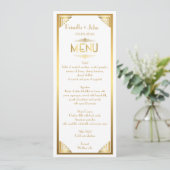 メニュー結婚式、メニュー会合、素晴らしいGatsby、白、金ゴールド メニュー (スタンド正面)