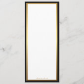 メニュー結婚式、メニュー会合、素晴らしいGatsby、白、金ゴールド メニュー (裏面)