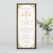 メニュー結婚式、メニュー会合、素晴らしいGatsby、白、金ゴールド メニュー (スタンド正面)