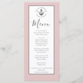 メニュー航海のをテーマにしたフローラいかりほこりっぽいバラピンク メニュー (正面)