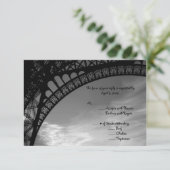 メニュー選択のエッフェル塔の応答カード 出欠カード (スタンド正面)