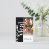 メニュー選択メニューのオプションはっきりした文字ブラックフォト エンクロージャーカード (スタンド正面)