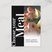 メニュー選択メニューのオプションはっきりした文字ブラックフォト エンクロージャーカード (正面)