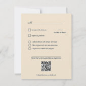 メニュー選択付きサンセットセレーデ結婚ーズ 出欠カード (裏面)