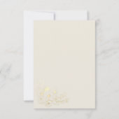 メニュー選択金ゴールドウェディングRSVPカード 出欠カード (裏面)