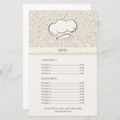 メニュー配達注文調理師上限価格表 (正面/裏面)