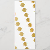 メニュー金ゴールドの白の披露宴を結婚するエレガントなアールデコ メニュー (裏面)