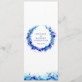 メニュー青いスプラットアートリース水色 メニュー