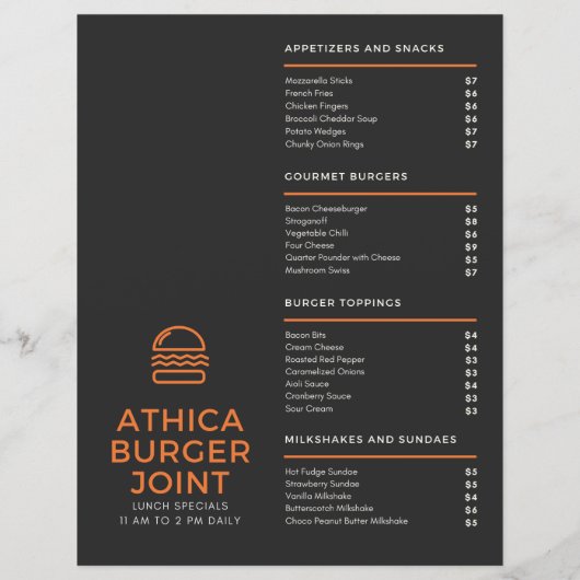 メニュー (裏面)