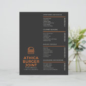 メニュー (スタンド正面)