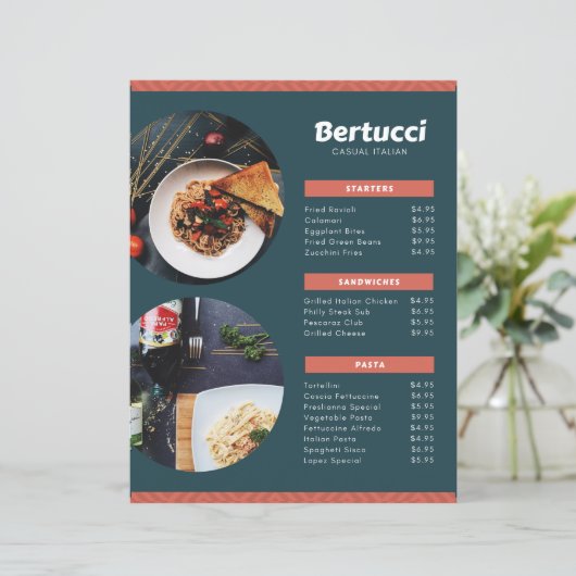 メニュー (スタンド正面)