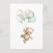 メニュー テディベア 赤ちゃんクマ 赤ちゃんシャワー (裏面)