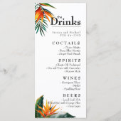 メニュー&ドリンクパラダイスブリスの鳥 メニュー (裏面)