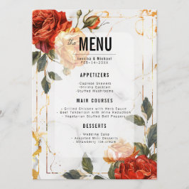 メニュー+ドリンクマーブルドリームオレンジバラ メニュー