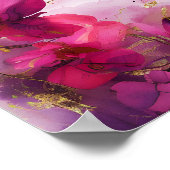 メニュー&ドリンク明るい赤紫色エンチャントメント：水彩 ポスター (角)