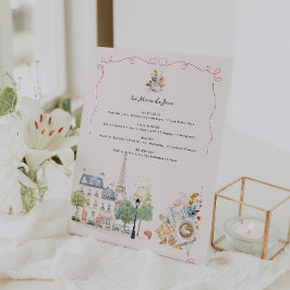 メニュー・ド・ジュール | パリのカフェ 水彩画 台座サイン