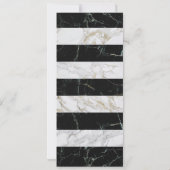 メニュー ブラック＆ホワイト マーブル 結婚式 披露宴 カード (裏面)