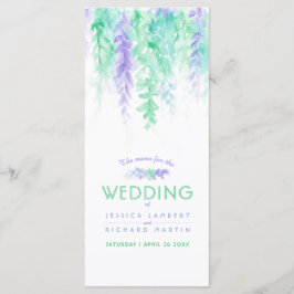 メニュー ブルー カスケーディング グリーン ヴァイン アート 水彩画パック