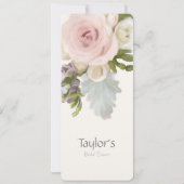 メニュー ローズ スキュレント ロマンティック フローラル ウェディング 招待状 (裏面)