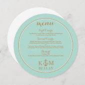 メニュー-円-真新しく、金の航海の メニュー (正面/裏面)