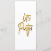 メニュー - 3D ゴールド テキスト ミニマル デザイン (裏面)