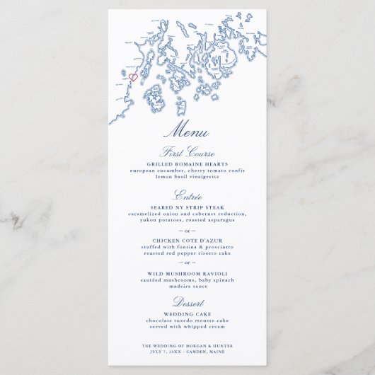 メニュー – Camden Maine Penobscot Bay Map (正面)