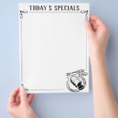 メニュ空白のーマスターシー縁どトフライヤー チラシ (手)