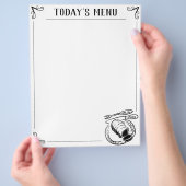 メニュ空白のー・シー縁どトフライヤー チラシ (手)