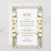 メニュ結婚ーのヴィンテージアールヌーボーバイミュシャ 招待状 (正面)