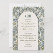 メニュ結婚ーのヴィンテージアールヌーボーバイミュシャ 招待状 (正面)