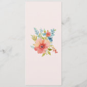 メニュ結婚ーの夏の花模様モダン披露宴 メニュー (裏面)