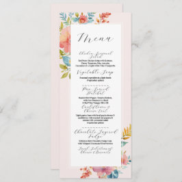 メニュ結婚ーの夏の花模様モダン披露宴 メニュー