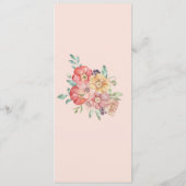 メニュ結婚ーの夏花模様水彩披露宴 メニュー (裏面)