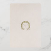 メニュ結婚ーヴィンテージアールヌーボーbyミュシャInvitati 箔招待状 (裏面)