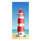 メニュ航海のービーチ結婚式ライトハウス海 ラックカード (裏面)