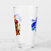 メネフネとハイビスカスの天気像 タンブラーグラス (左)