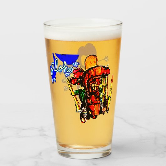 メネフネとハイビスカスの天気像 タンブラーグラス (ドリンク正面)