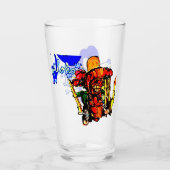 メネフネとハイビスカスの天気像 タンブラーグラス (正面)