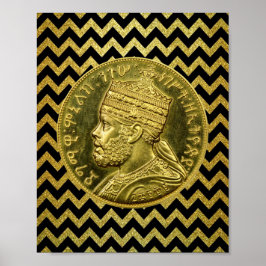 メネリックIIライオンラスタソロモン・ジャラスタファリのポスター ポスター