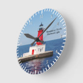 メノミネノースピアヘッド光時計 ラウンド壁時計 (傾斜)