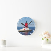 メノミネノースピアヘッド光時計 ラウンド壁時計 (ホーム)